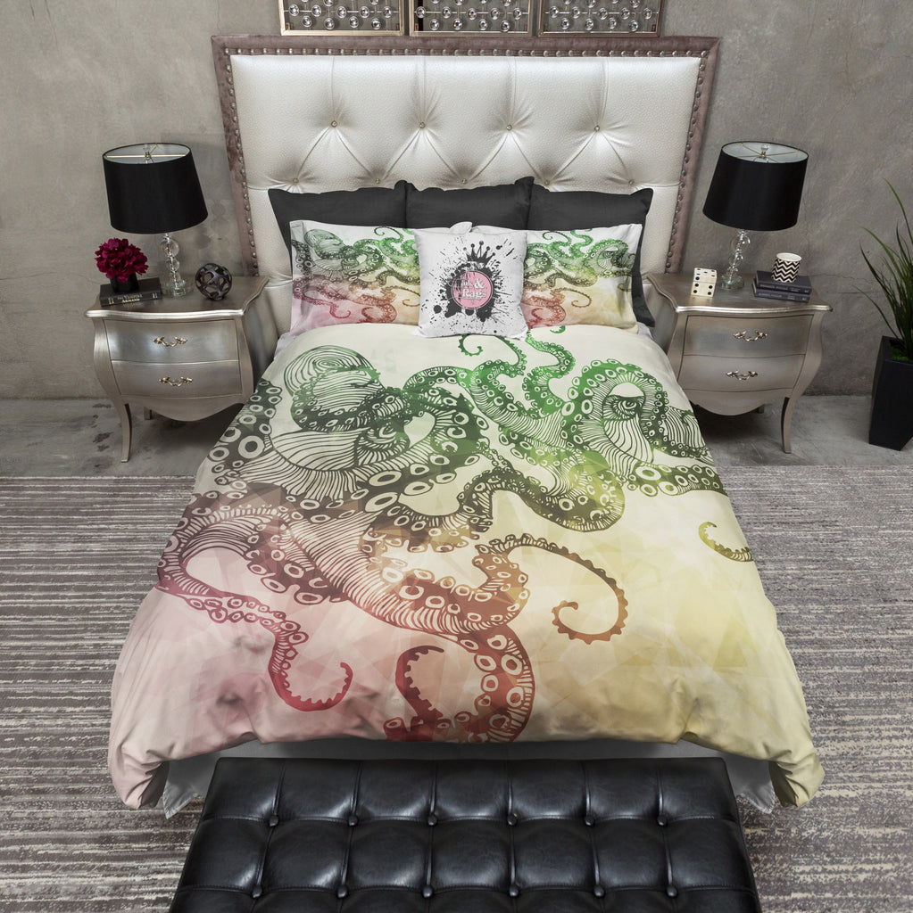 Fall Color Octopus CREAM Bedding Collection