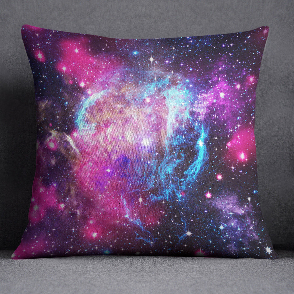 Pink Galaxy Decorative Throw and Pillow Cover Set
