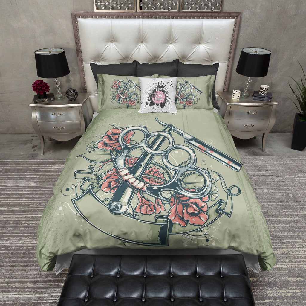 Knuckles and Blade Punk CREAM Bedding Collection