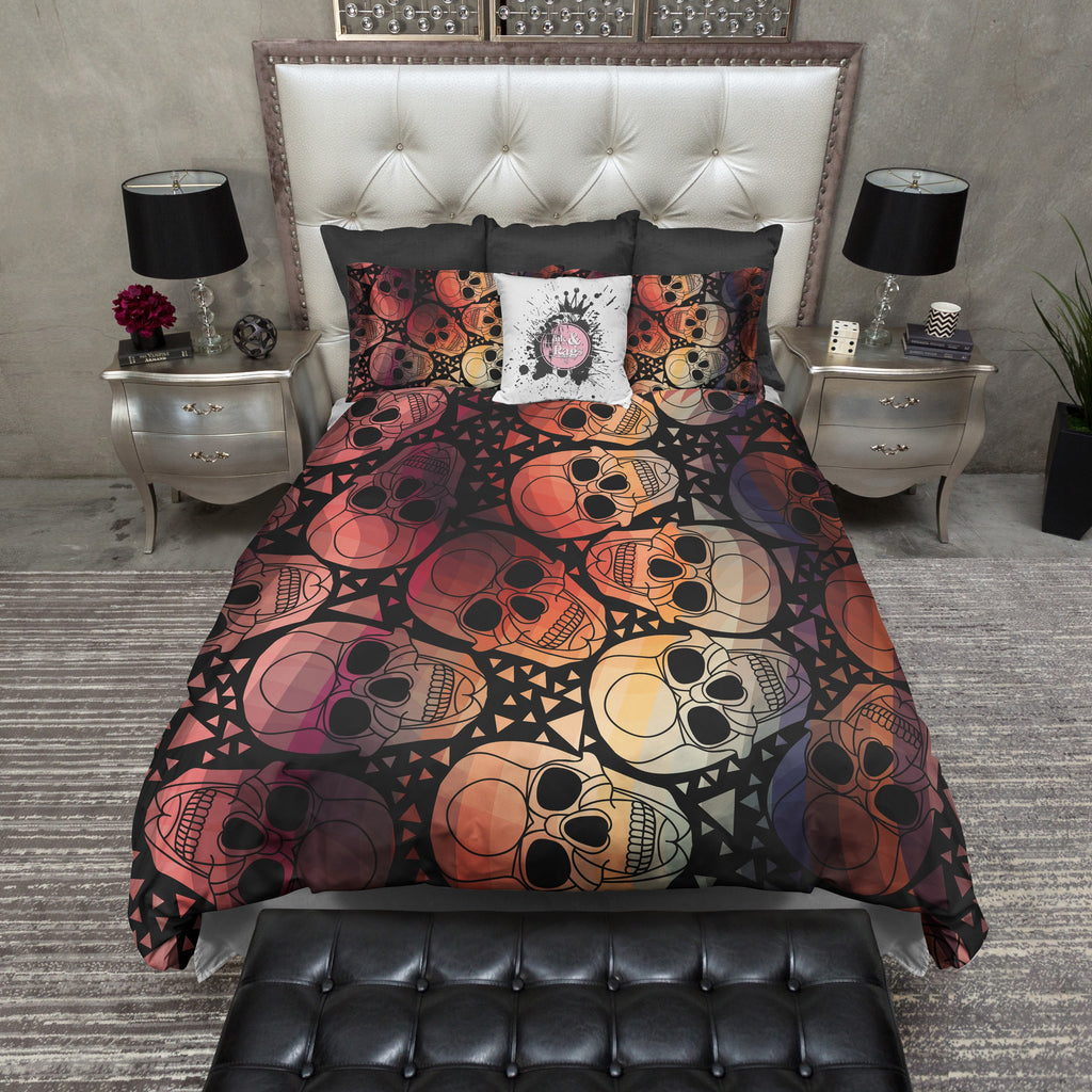 Amber Geometric Skull Bedding Collection