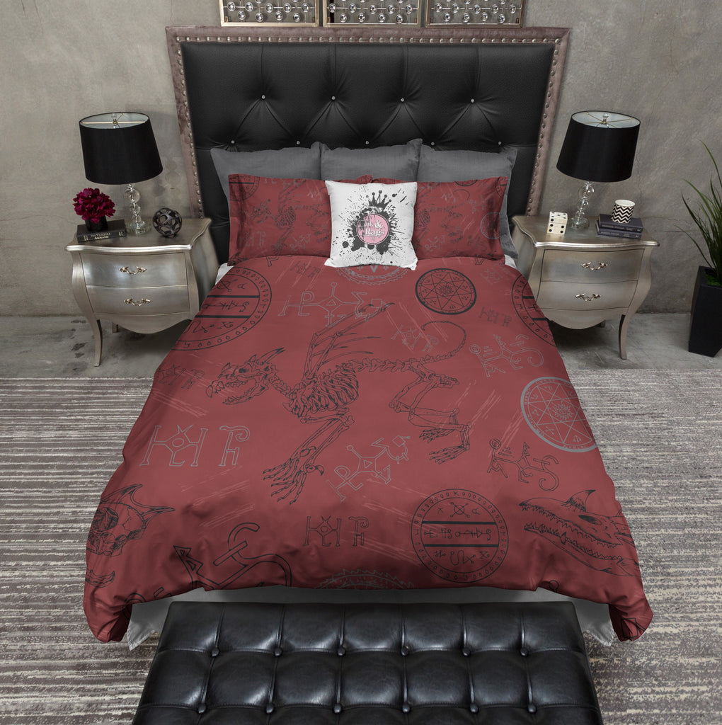 Dragon Skeleton and Mystic Symbol Bedding Collection