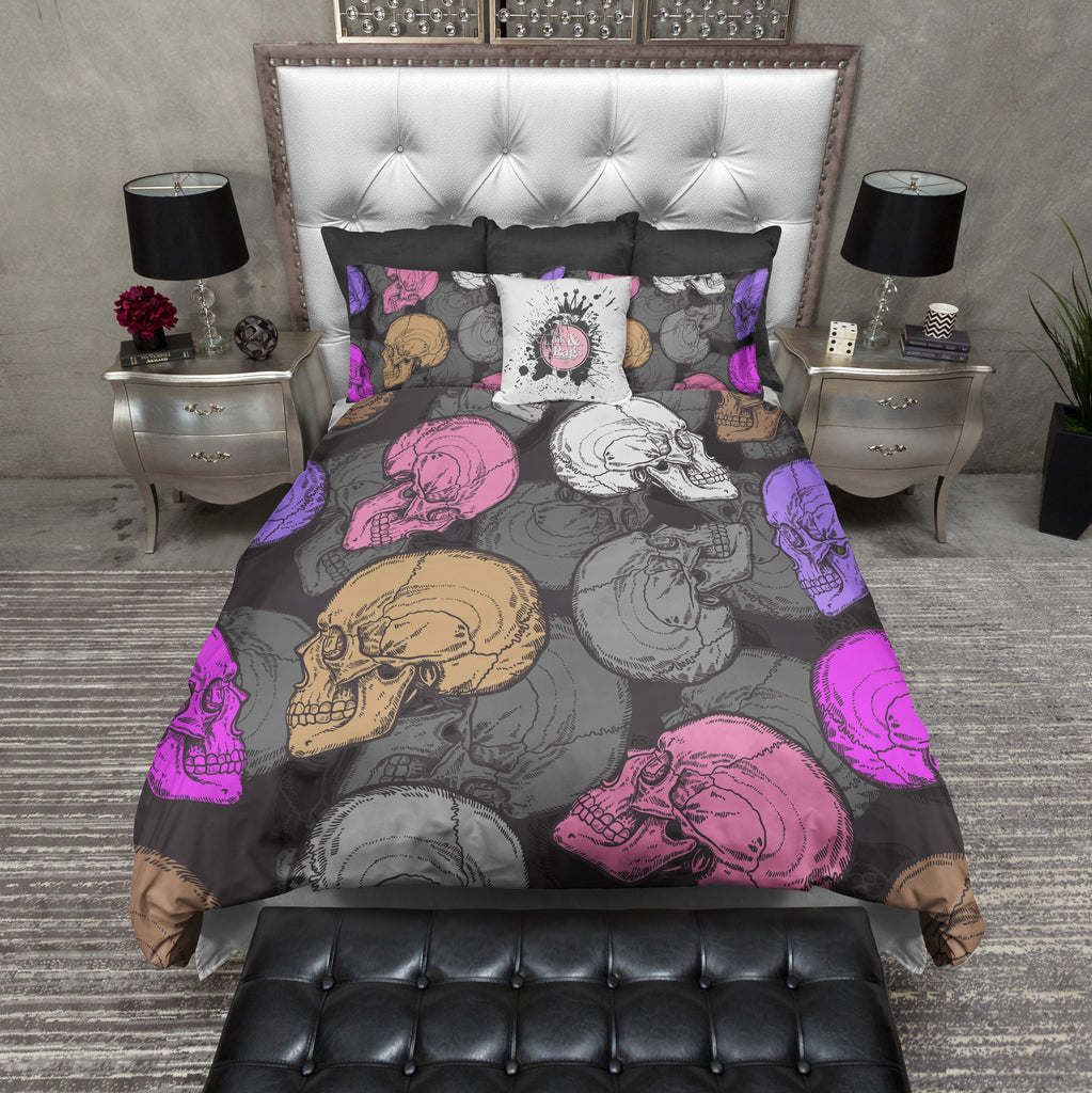 Black and Grey Color Pop Bedding Collection