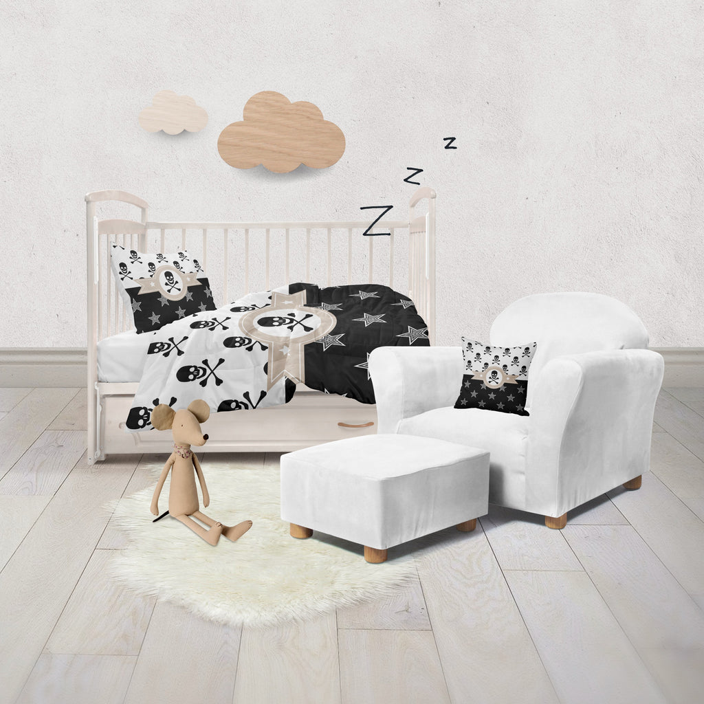 Texas Star Pirate Skull and Crossbone Crib and Toddler Bedding Collection