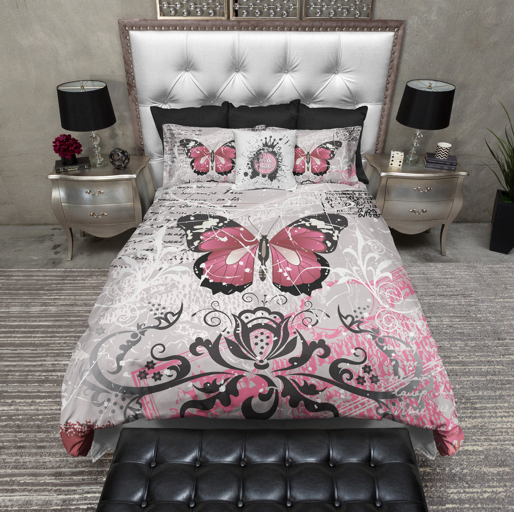 Grunge Butterfly Bedding Collection