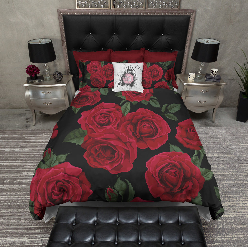 Romantic Red Rose Bedding Collection