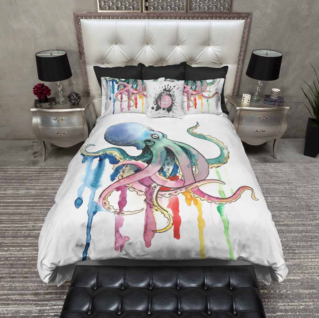 Bleeding Rainbow Octopus Bedding Collection