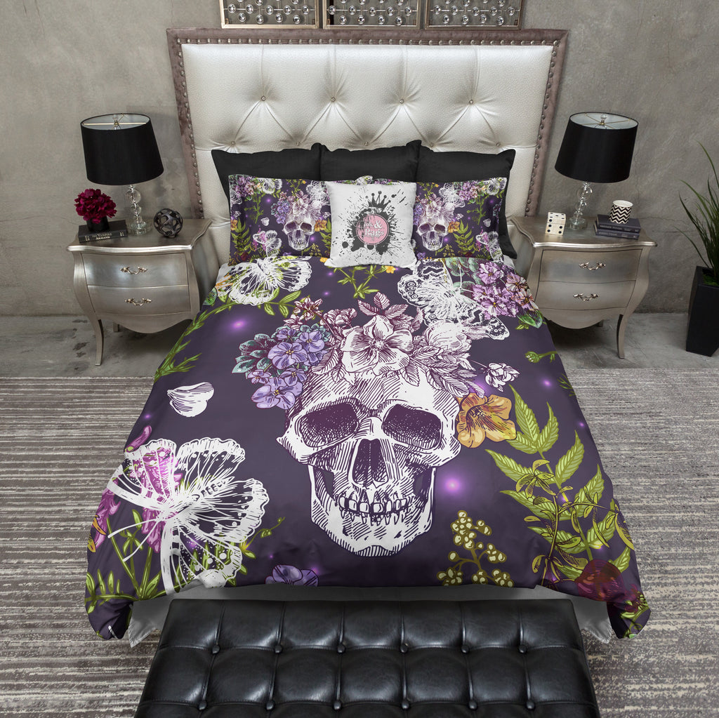 Wildflower Skull and Butterfly Bedding Collection