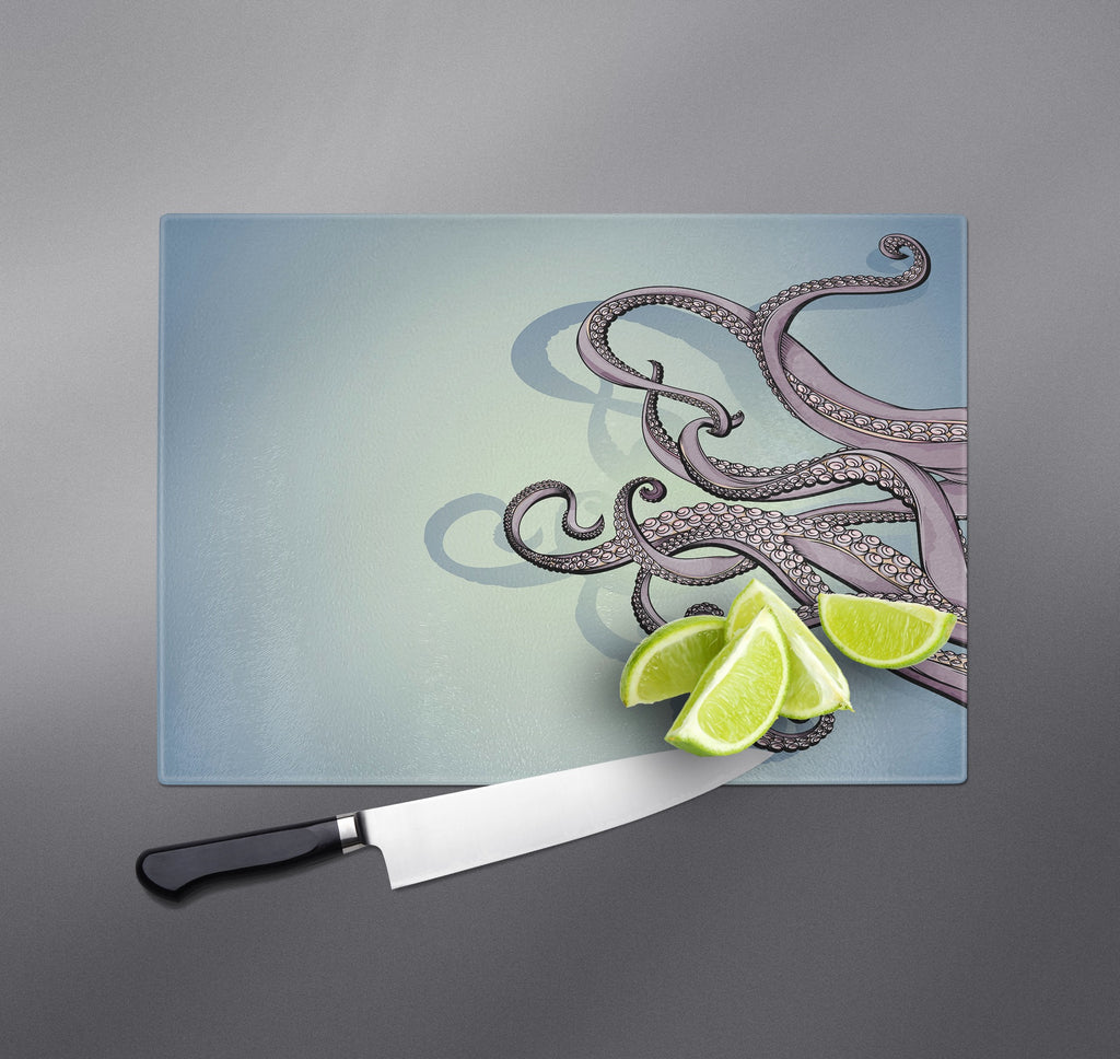 Purple Octopus Tentacle Cutting Boards