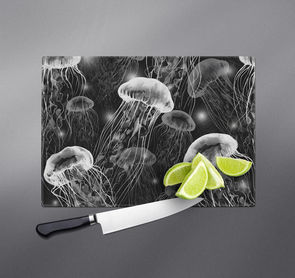 Black and White Jellyfish Cutting Boards