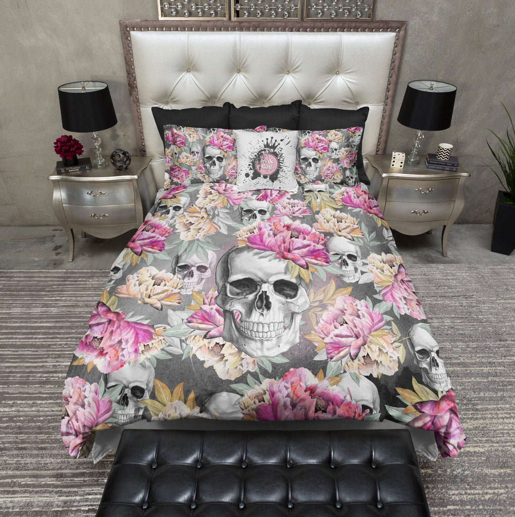 Pretty In Pink Skull Bedding Collection