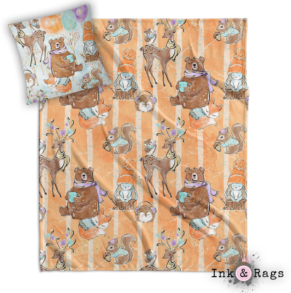Woodland Mornings Nursery Throw and Pillow Cover Set