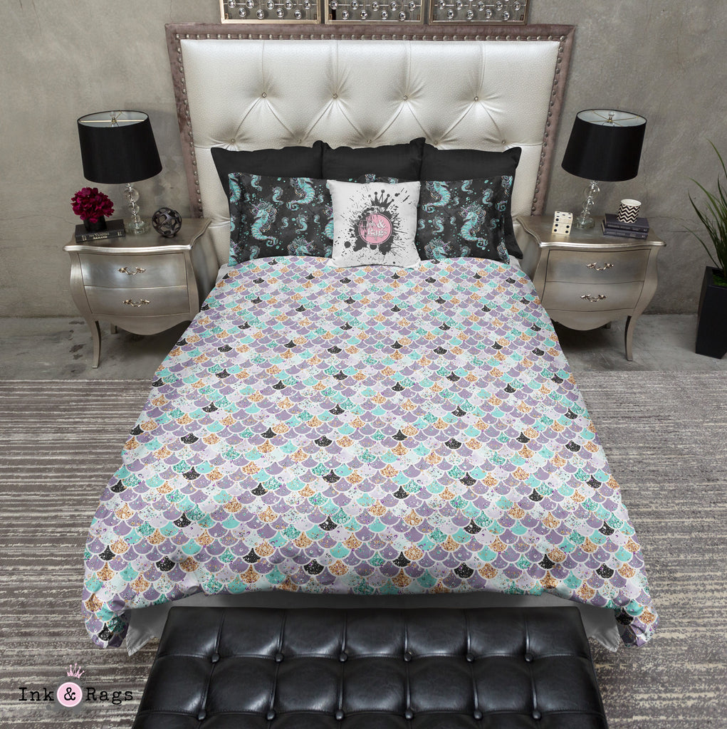 Breakfast At Tiffany Mermaid Scales and Mermicorn Fashion Bedding Collection