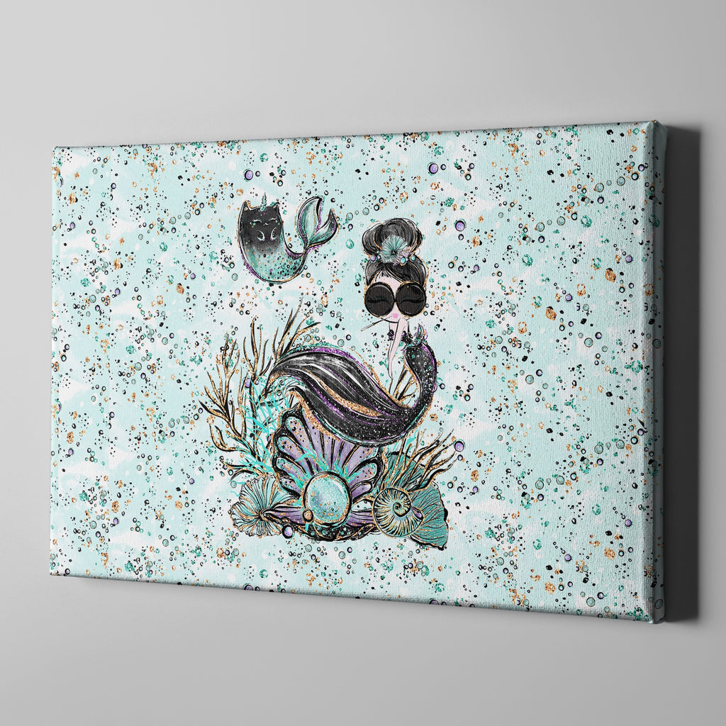 Audrey and Her Caticorn Fashion Gallery Wrapped Canvas