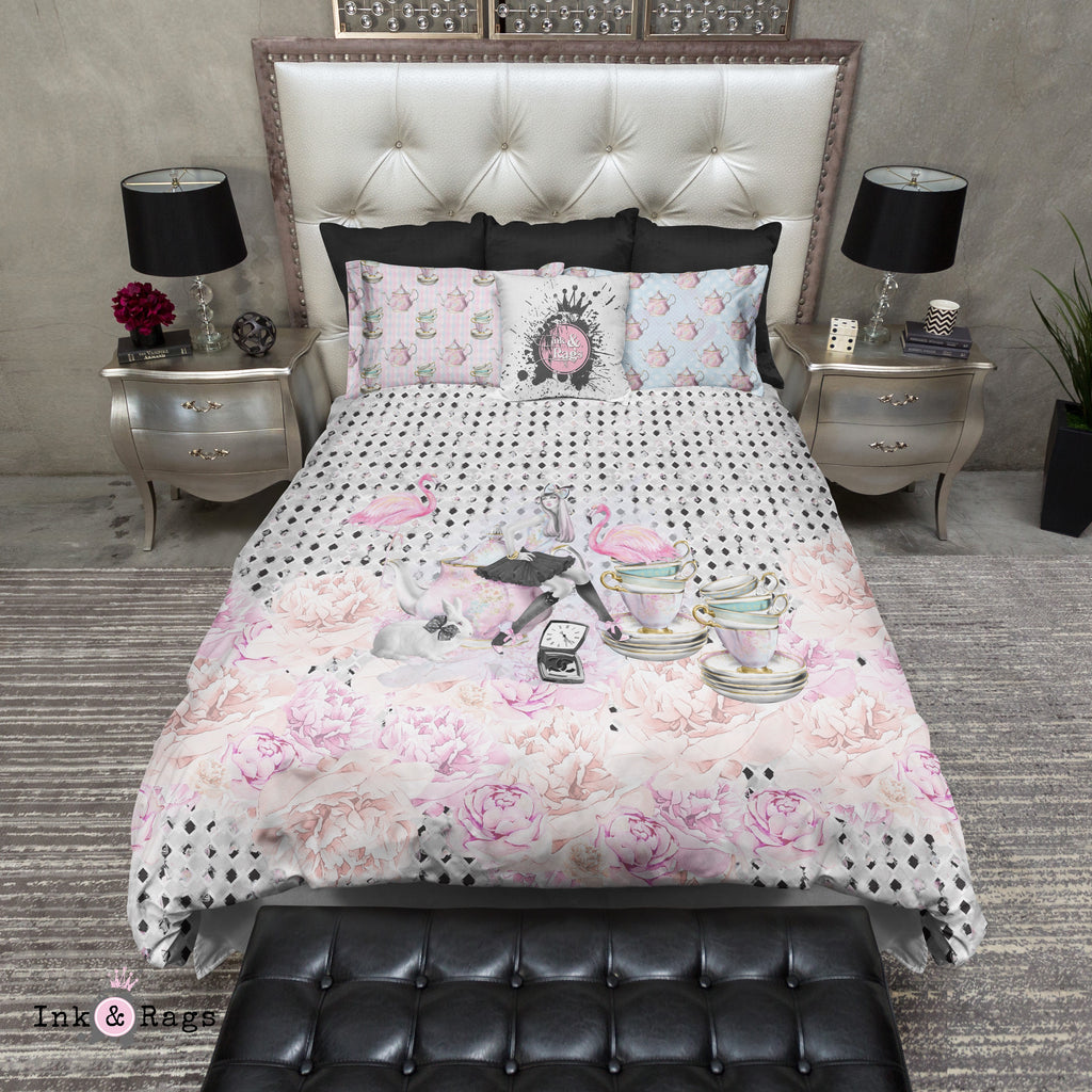 Mad Tea Party Alice in Wonderland Inspired Fashion Bedding Collection