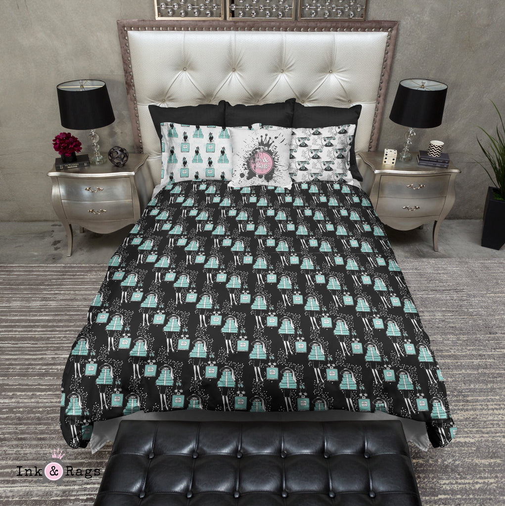 Shopping with Audrey Breakfast at Tiffany Inspired Fashion Bedding Collection