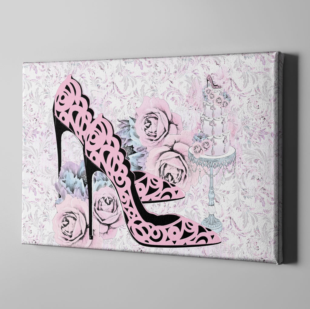 Marie Antoinette Inspired Baroque Fashion Gallery Wrapped Canvas