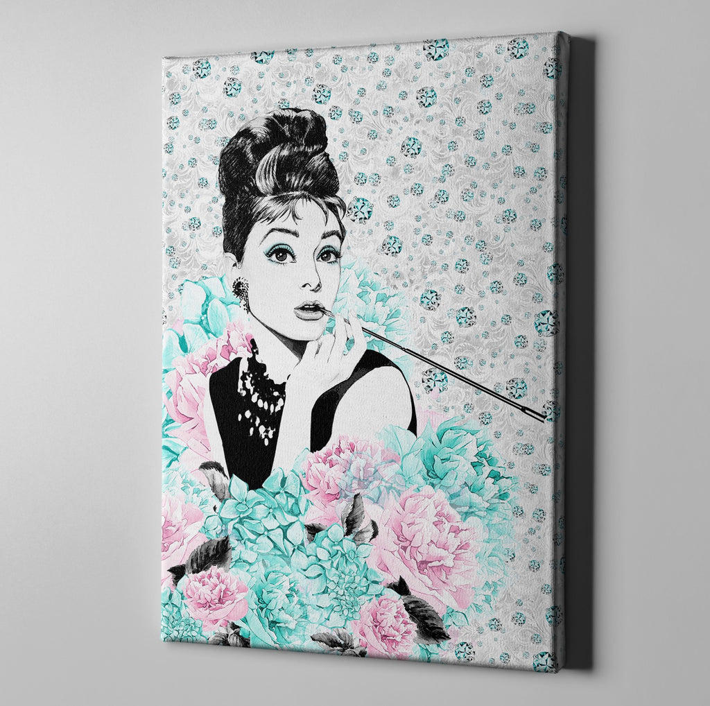 Audrey on Diamonds Gallery Wrapped Canvas