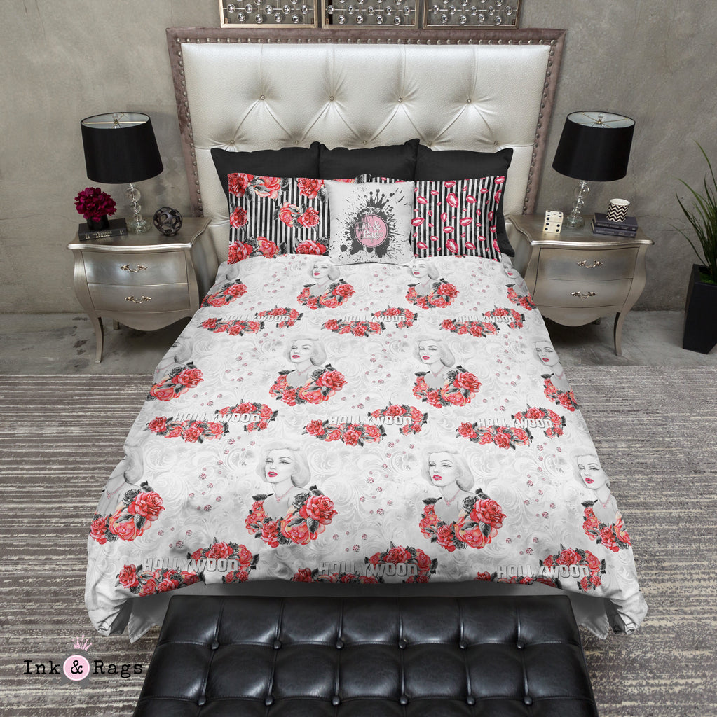 Hollywood Red Rose Marilyn Bedding Collection