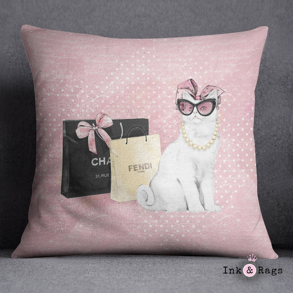 Little Miss Kitty Decorative Throw and Pillow Cover Set
