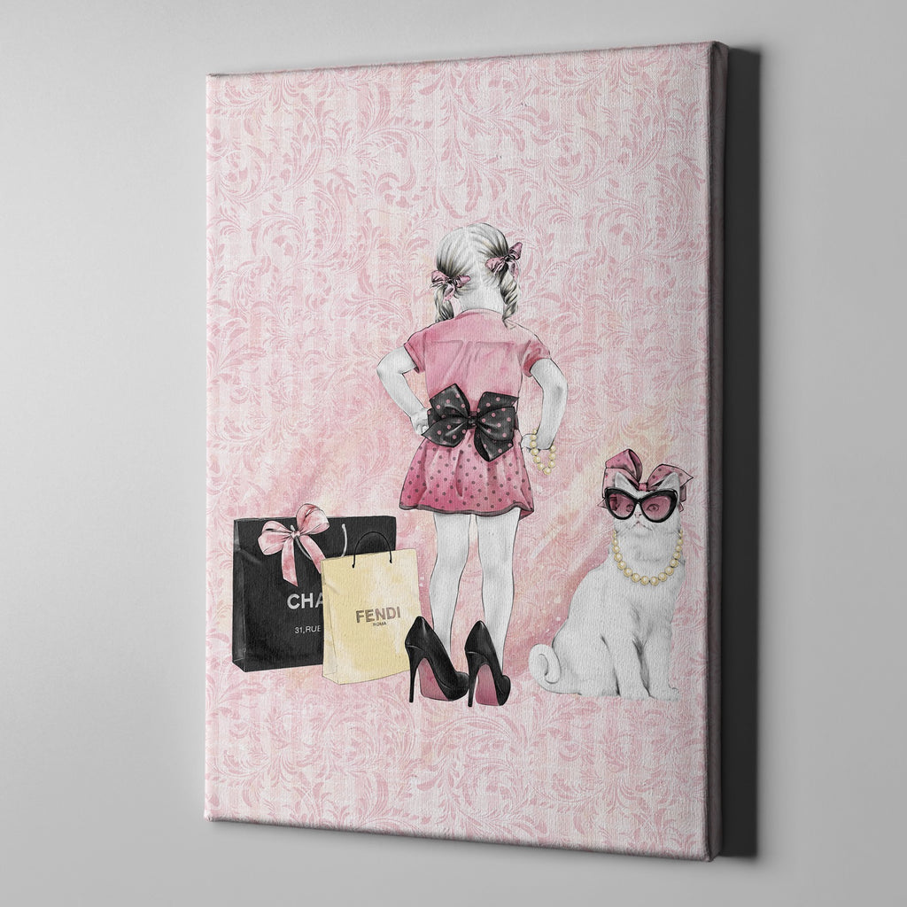 Little Miss Kitty Gallery Wrapped Canvas