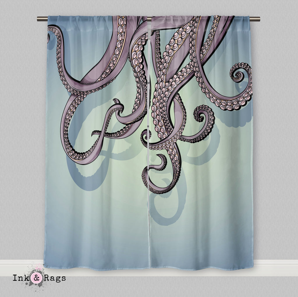 Purple Octopus Tentacle Curtains