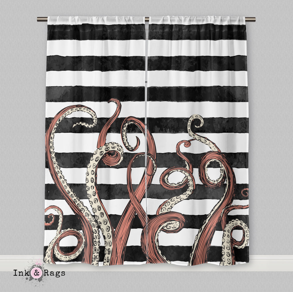 Octopus Tentacle Stripe Curtains