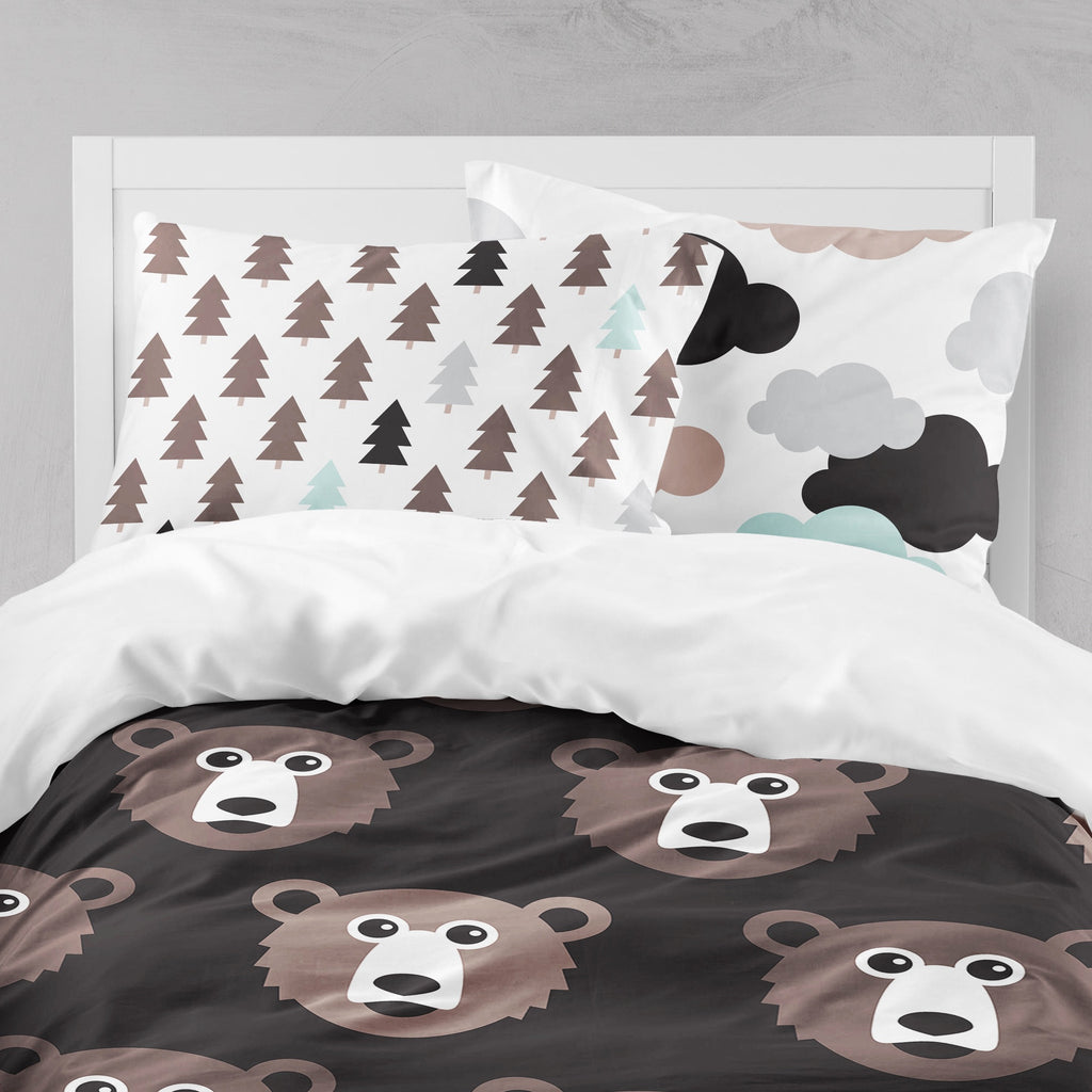 Fox and Bear Woodland Big Kids Bedding