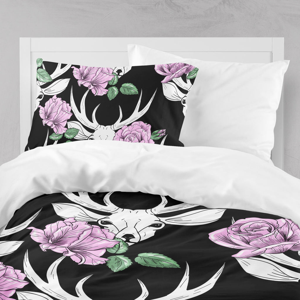 Little Dear Pink Rose and Deer Crib and Toddler Bedding Collection