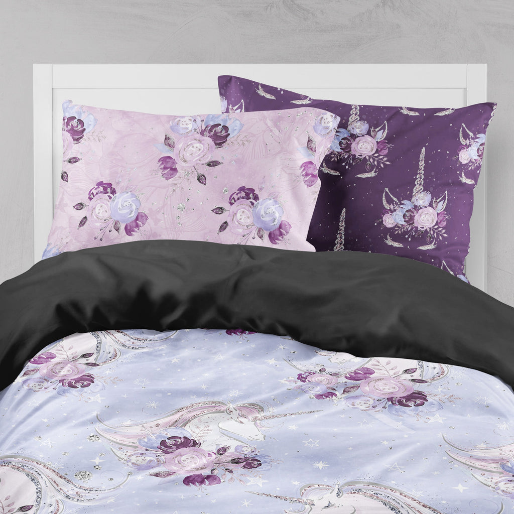 Purple Unicorn Dreams Crib and Toddler Bedding Collection