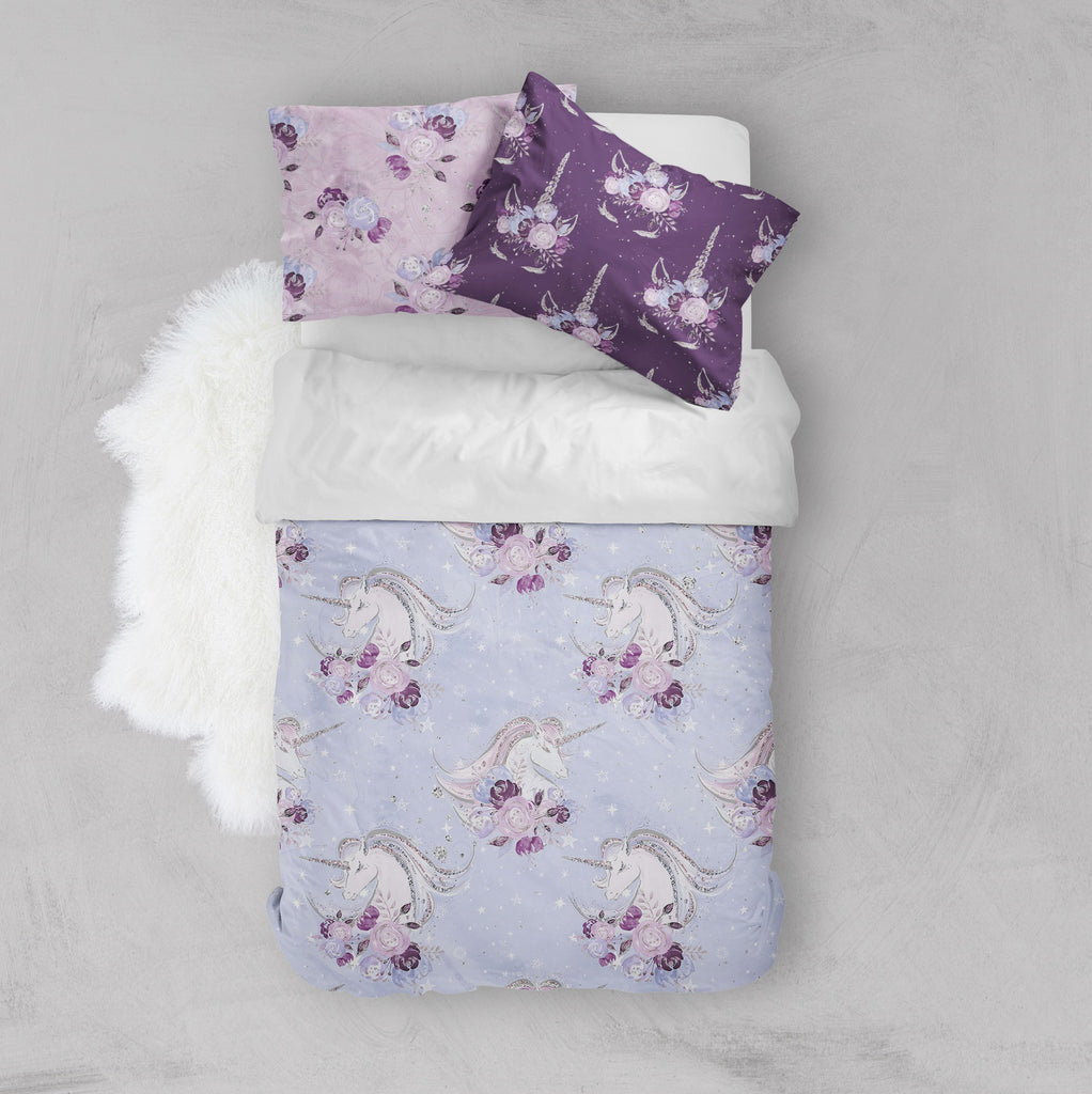 Purple Unicorn Dreams Crib and Toddler Bedding Collection