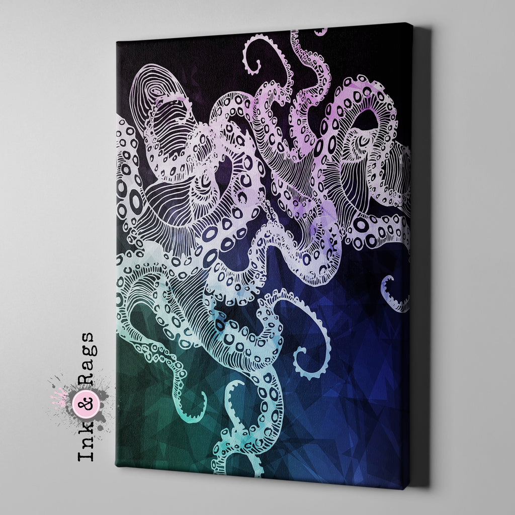 Midnight Octopus Gallery Wrapped Canvas