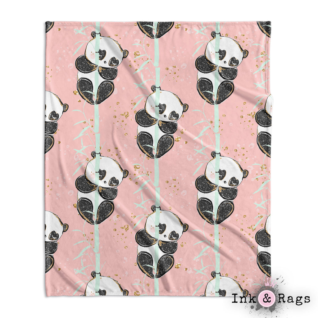 Morning Panda Pandacorn Decorative Throw and Pillow Cover Set
