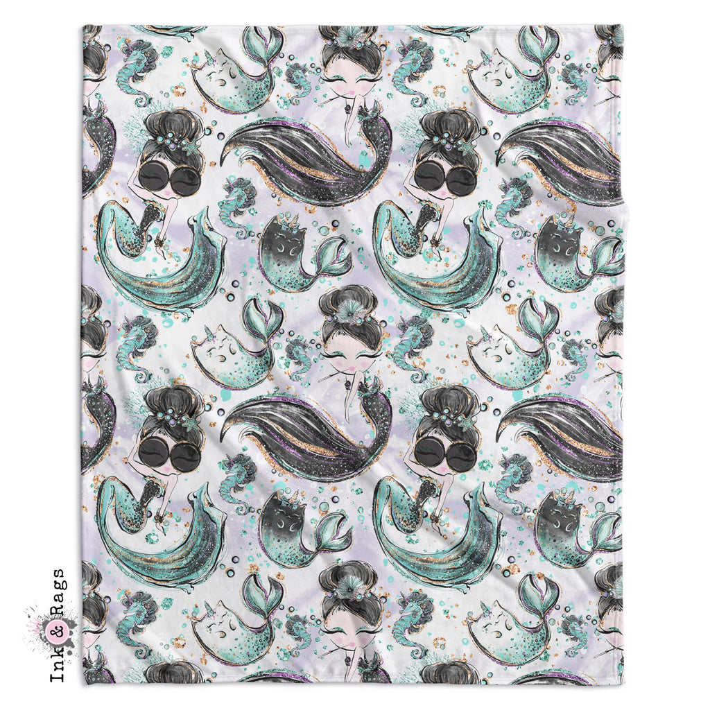 Breakfast At Tiffany Audrey Mermaid Caticorn Seahorse Crib and Toddler Bedding Collection