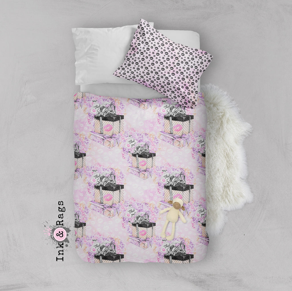 Pug Love A Girls Best Friend Fashion Crib and Toddler Bedding Collection