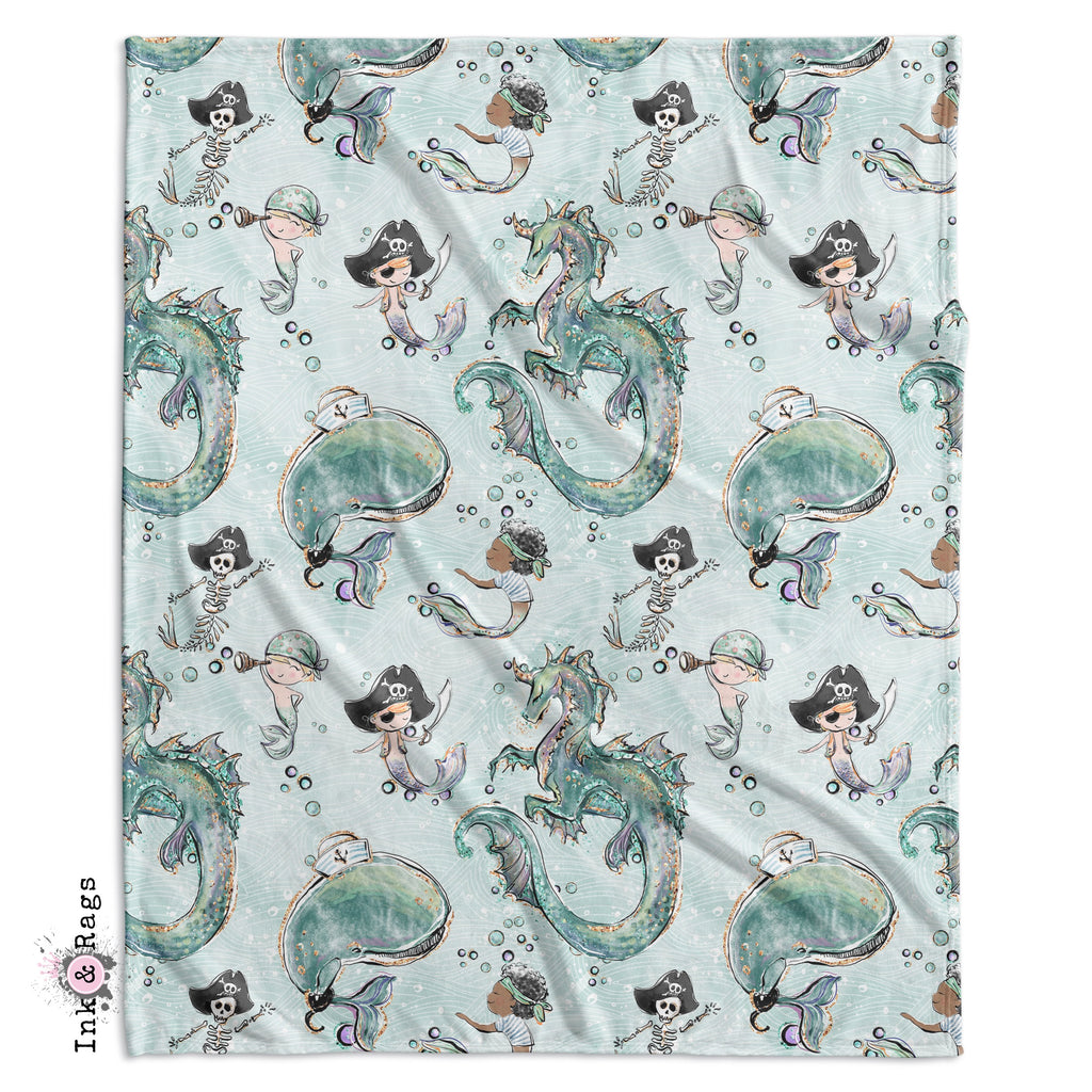 Majestic Merman and Merboy Pirate Dragon Crib and Toddler Bedding Collection
