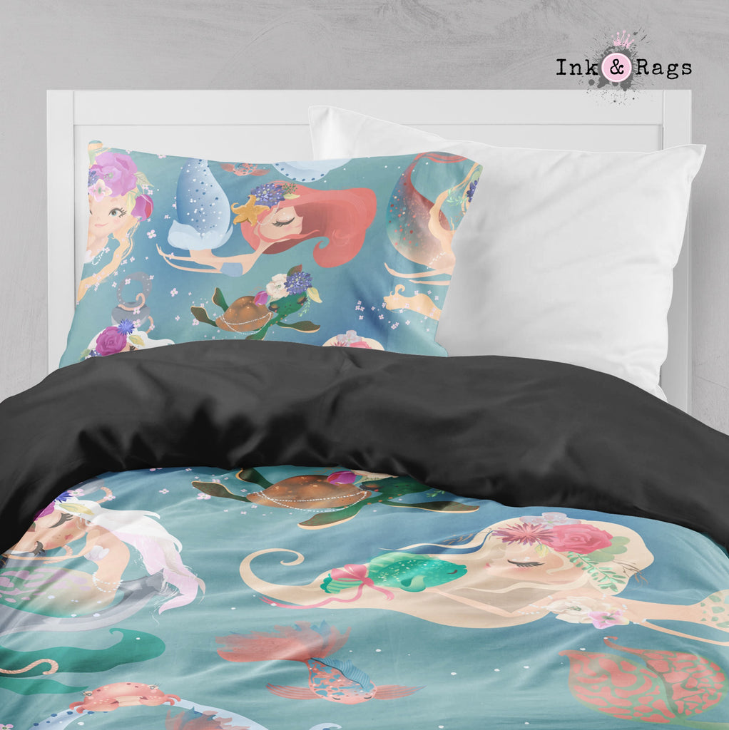 Delightful Mermaids and Turtle Friend Crib and Toddler Bedding Collection