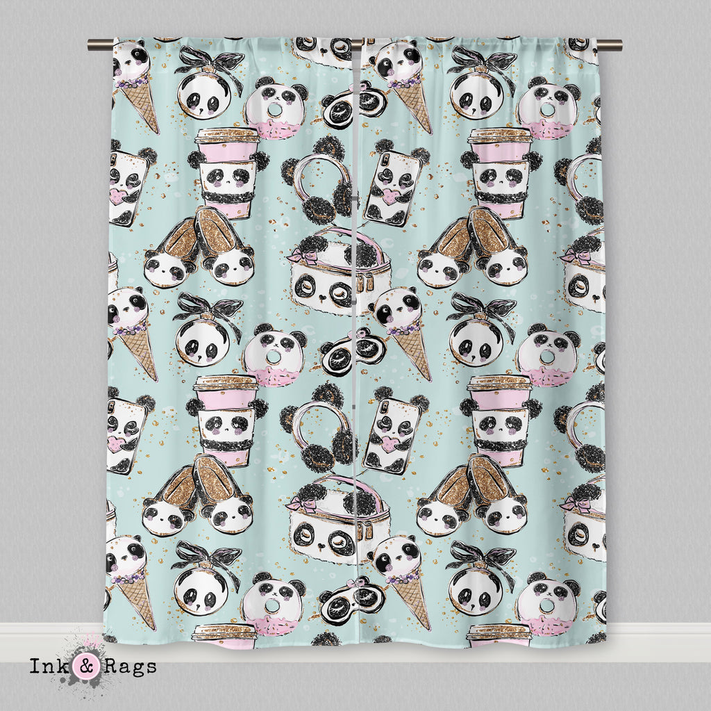 Panda Girl Fashion Curtains