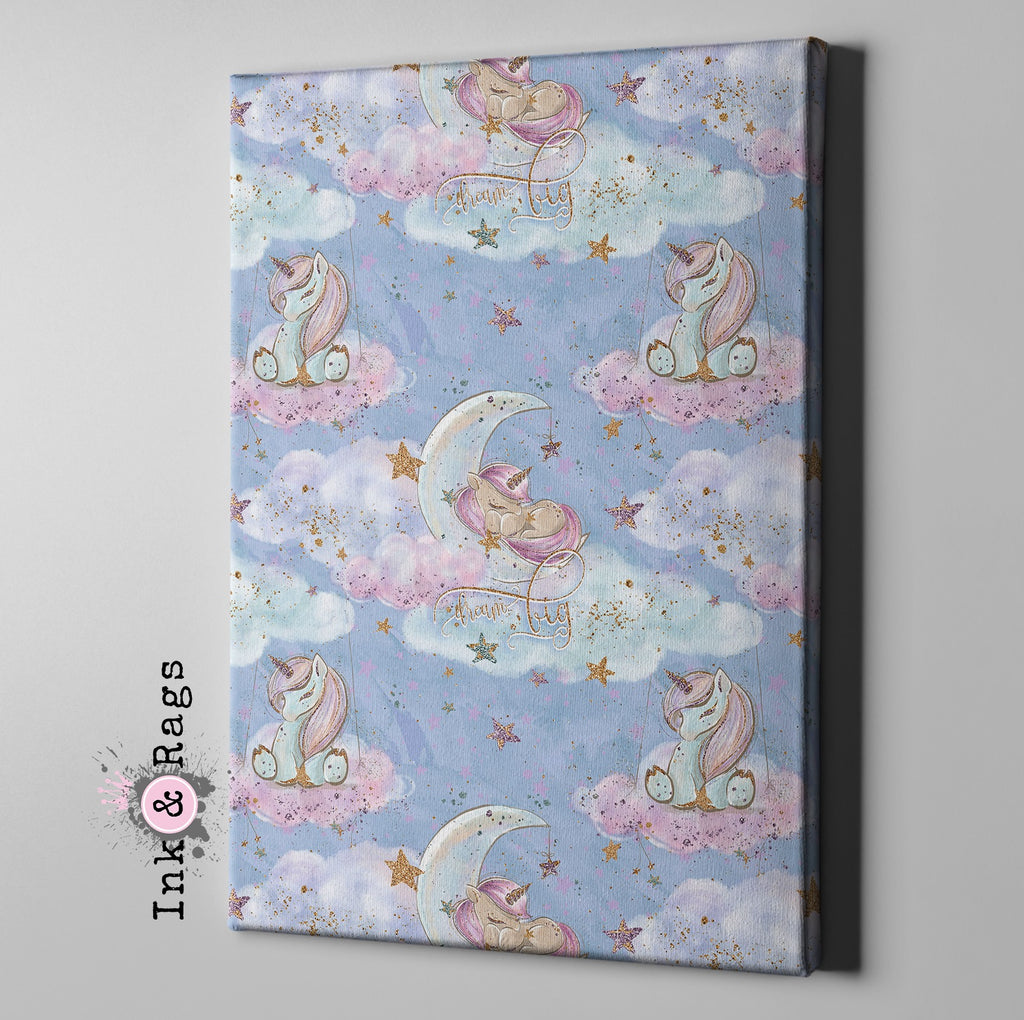 Baby Unicorn Dreams Gallery Wrapped Canvas