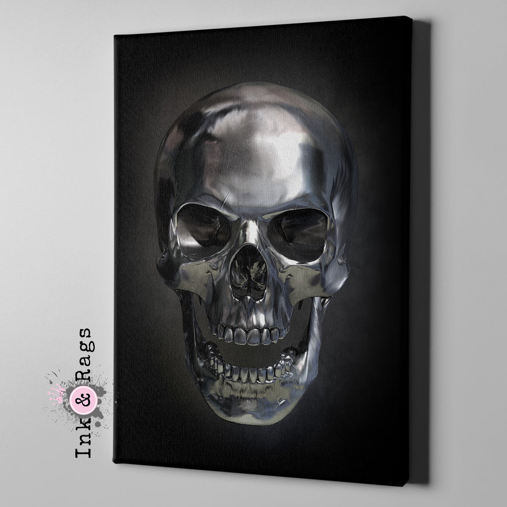 Metal Head Skull Gallery Wrapped Canvas