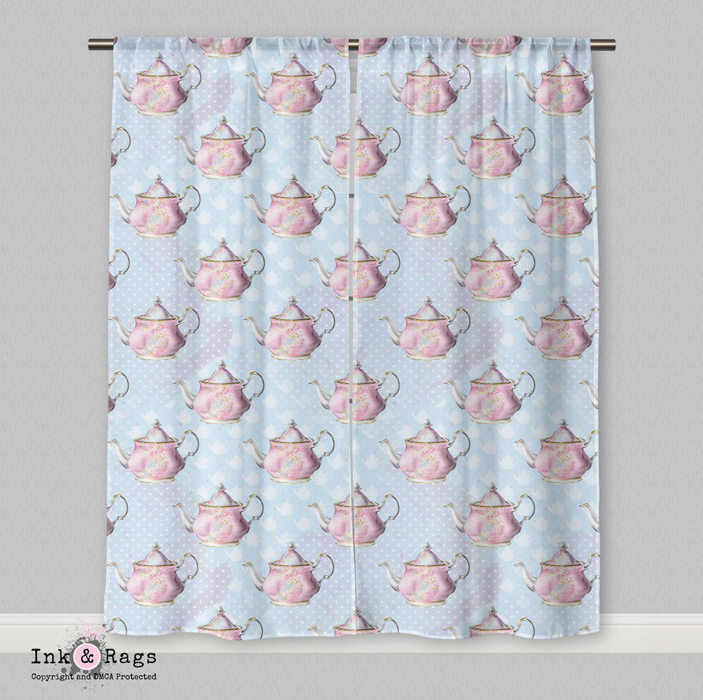 Mad Tea Party Alice in Wonderland Inspired Fashion Curtains