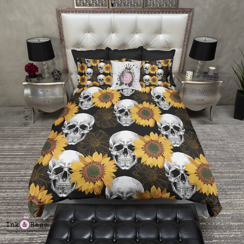 Sunflower Skull Bedding Collection