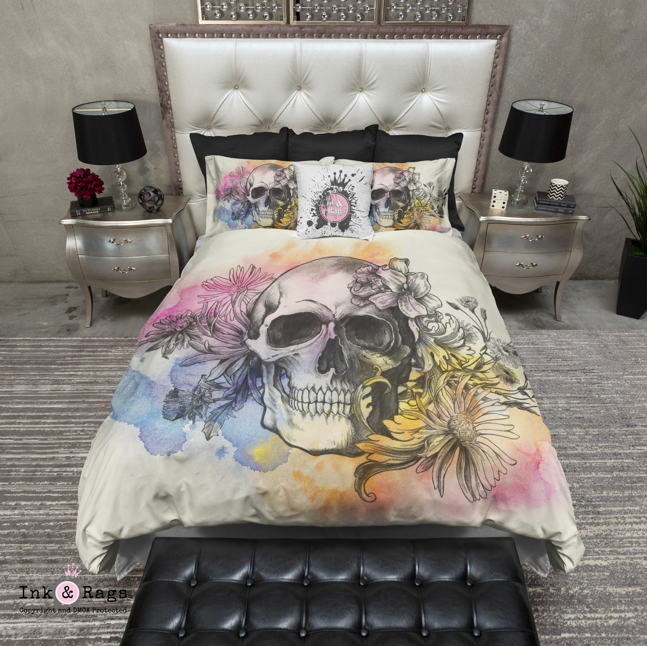 Skull comforter top