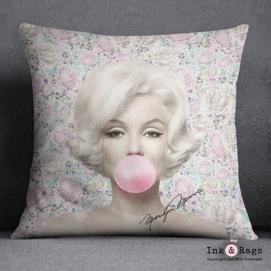 Pastel Rose Marilyn Monroe Decorative Throw and Pillow Cover Set