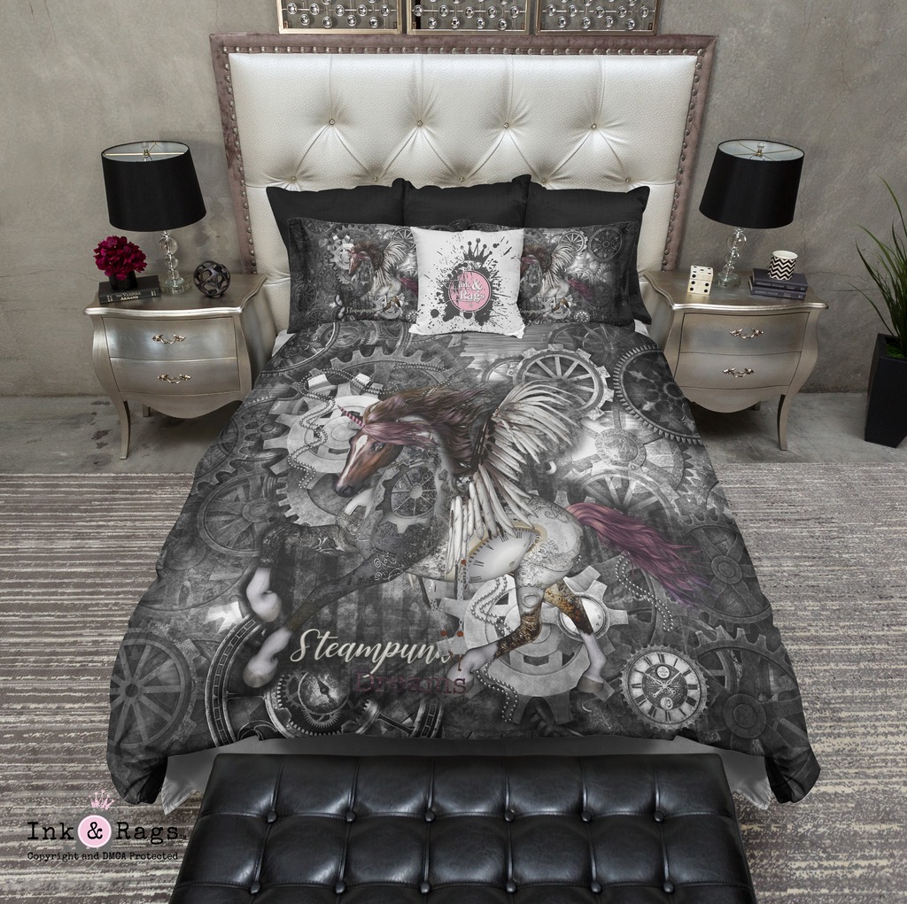 Steampunk Dreams Unicorn Bedding Collection