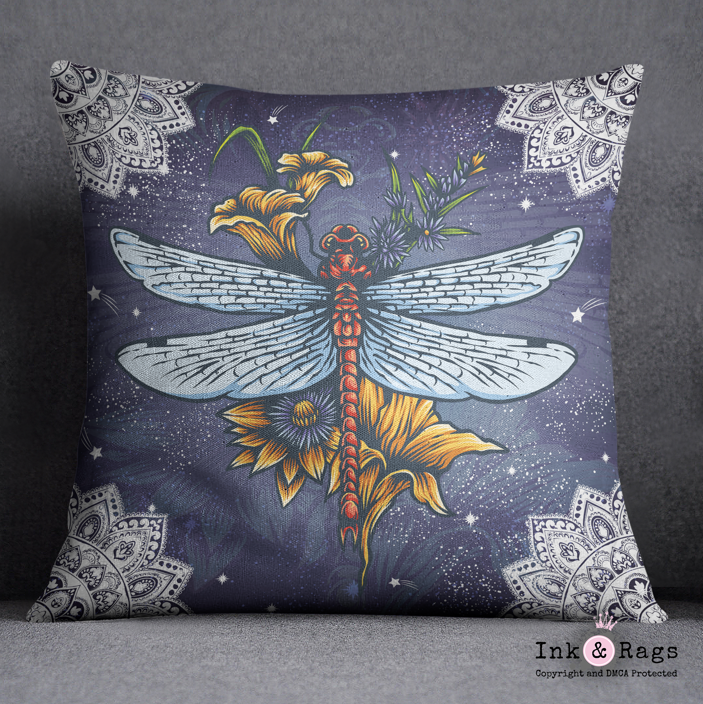 Dragonfly pillow covers outlet
